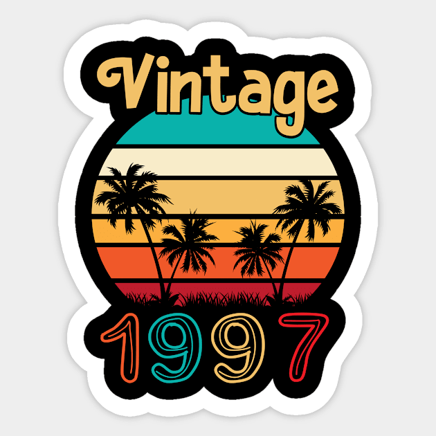 Summer Vintage 1997 Happy Birthday 23 Years Old To Me You Mommy Daddy Brother Sister Cousin Sticker by Cowan79